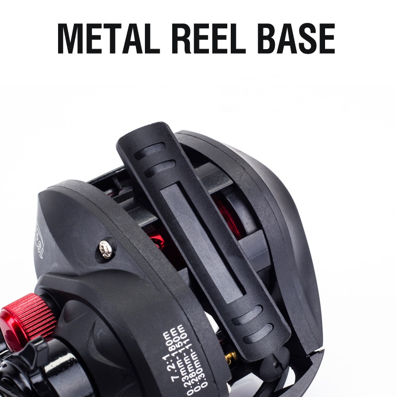 Fishing Reel / Penggulung Senar Pancing 18 + 1BB Kecepatan Tinggi Drag Max 10kg Rasio 7.2: 1