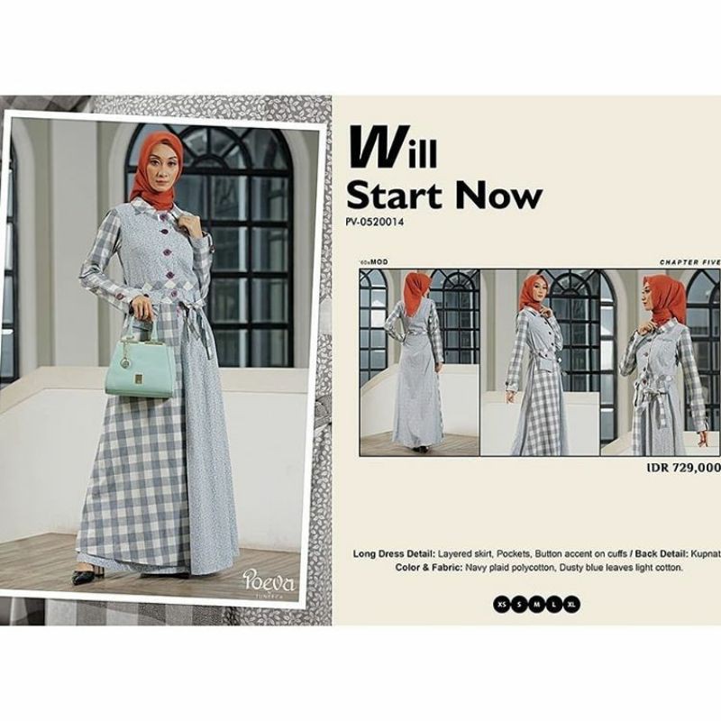 GAMIS WILL START NOW by POEVA DRESS CANTIK MODERN IBUINDUNG