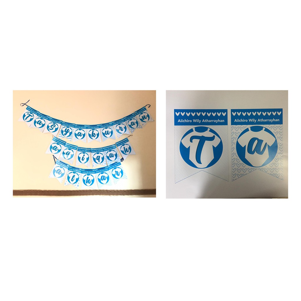 

Paket Tasyakuran Aqiqah (invitation, bunting flag, label stiker, label thanks)