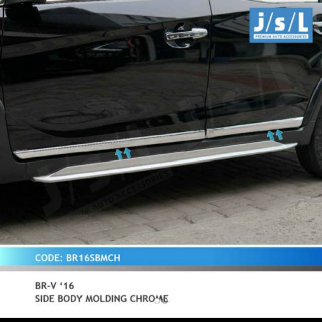 List body samping mobil BRV chrome jsl