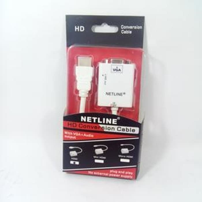 Jual CONVERTER HDMI TO VGA NETLINE ORIGINAL RESMI | Shopee Indonesia