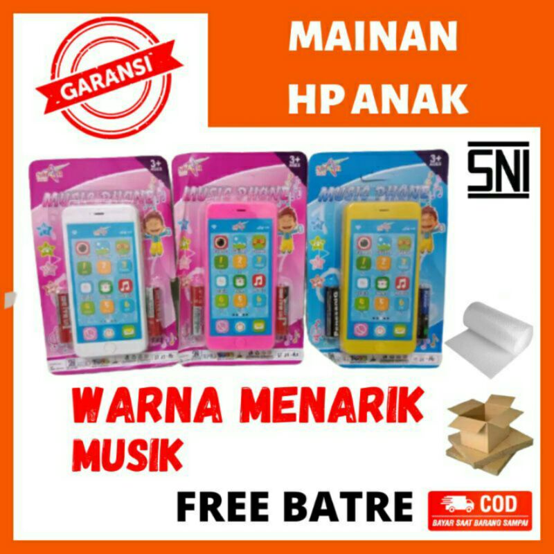 PROMO !! Mainan hp hp an anak anak layar sentuh murah perempuan handphone anak