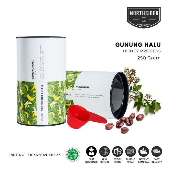 

Kopi-Biji- Biji Kopi Arabika Gunung Halu Honey - 250Gr Northsider Coffee - Biji Kopi -Biji-Kopi 750