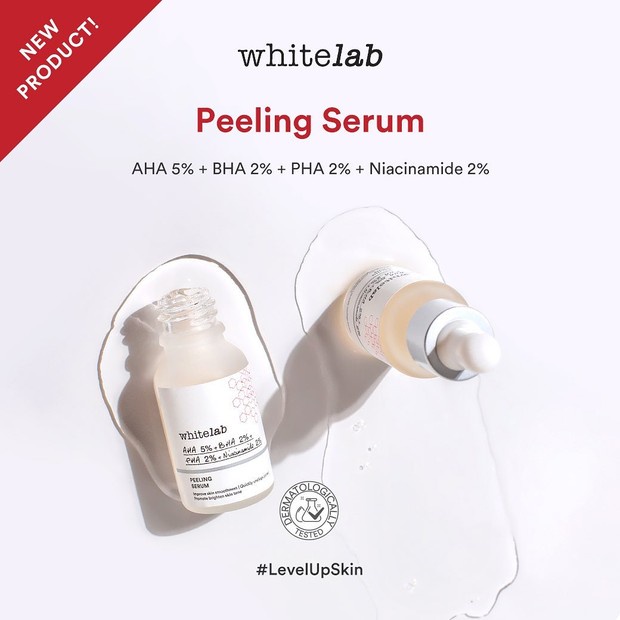 [ORI] Whitelab Peeling Serum dengan AHA BHA PHA Membantu Memperbaiki Masalah Kulit Aman digunakan untuk Pemula &amp; Kulit Sensitif - 15 ML BPOM