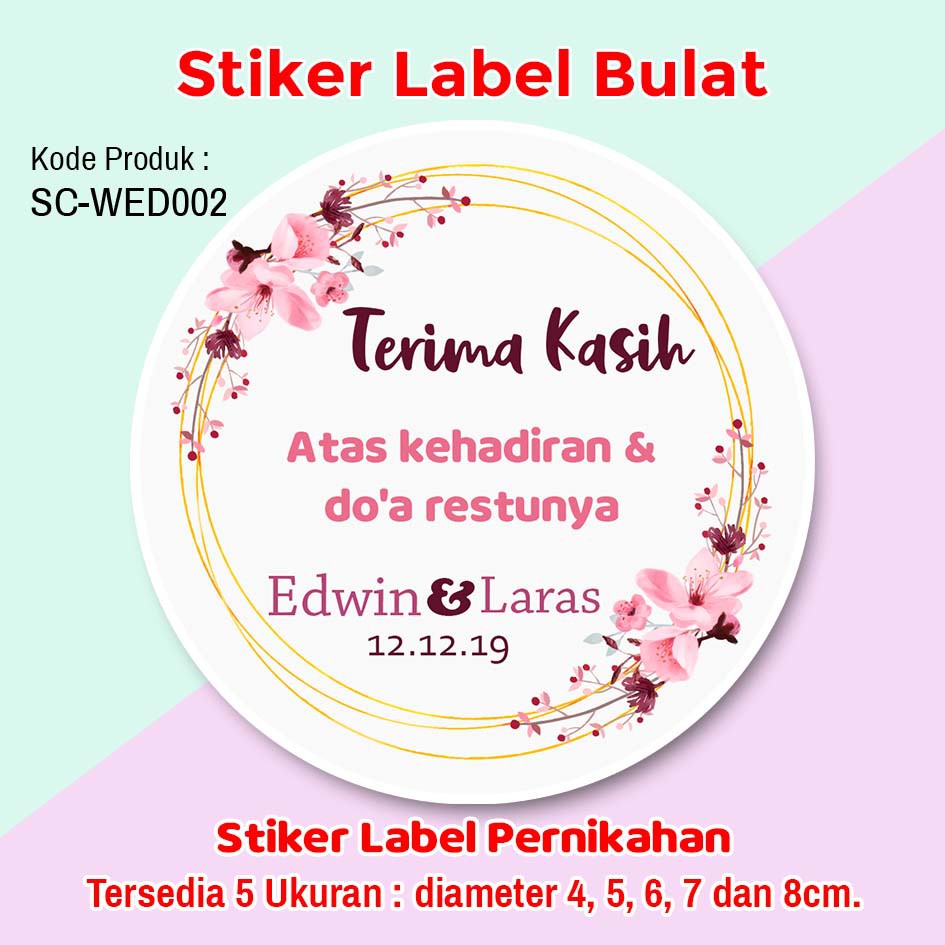 

STIKER LABEL PERNIKAHAN WEDDING STICKER TUMPENG MINI SOUVENIR THANKS