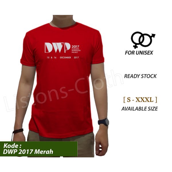 DI JUAL KAOS DJ DJAKARTA WAREHOUSE PROJECT DWP 2017 MERAH1A DJ EDM