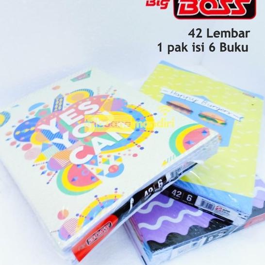 

Good Quality Buku tulis Big Boss 42 lembar 1 pak Bigboss 42 Kampus