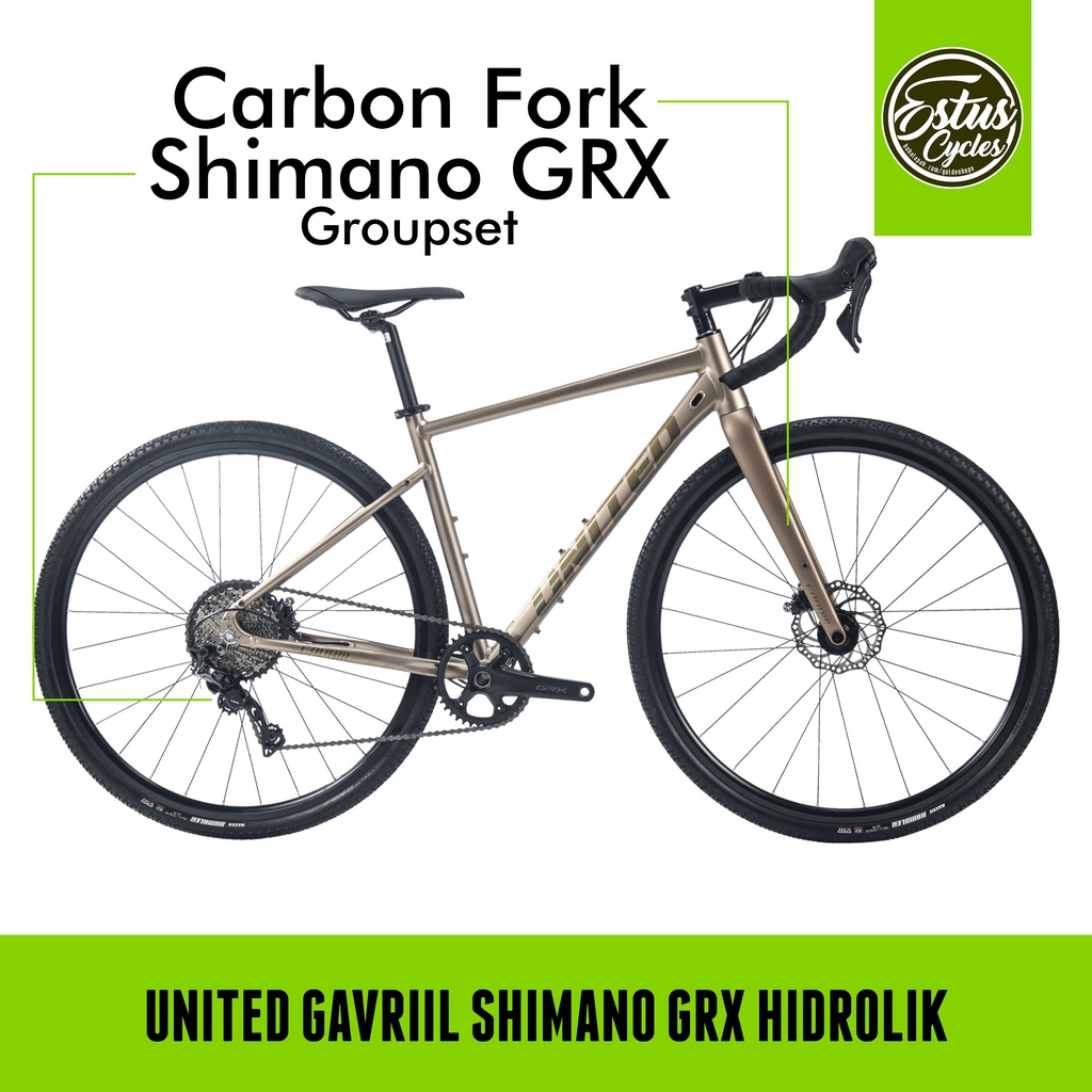 Sepeda Gravel United Gavriil Shimano GRX Off Road-Bike Dropbar Touring Estus Cycles