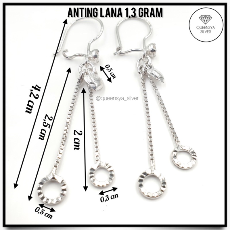 Anting Perak Korea Desi Model Panjang Wanita Asli Silver 925 Lapis Mas Putih Aksesoris Fashion Korea