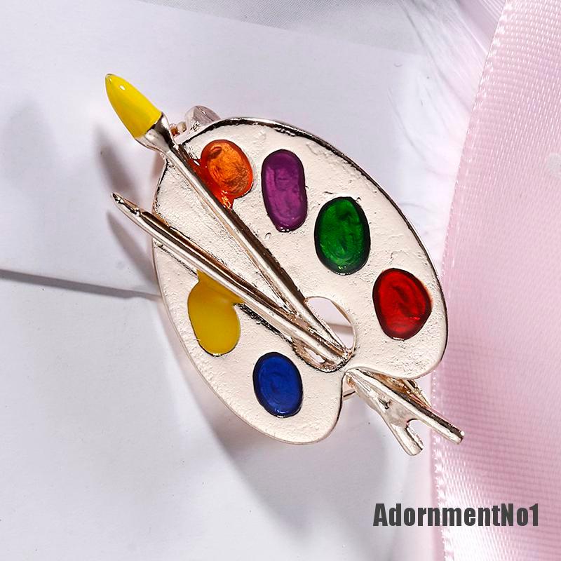 (Adornmentno1) Bros Pin Enamel Desain Seniman Warna Warni Untuk Wanita