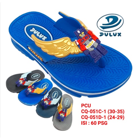Sandal jepit anak laki- laki jepit Karakter transformer bahan karet/sandal dulux CQ 051 Ukuran 24-35
