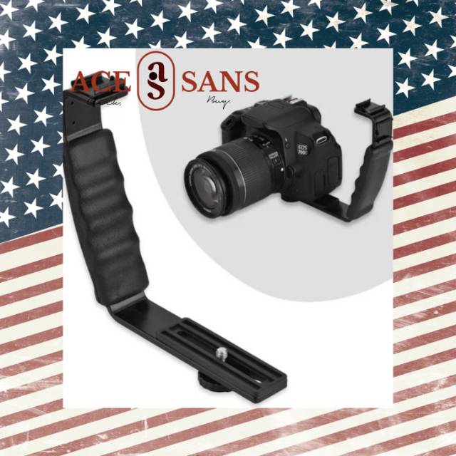 Holder Bracket Kernel L Hotshoe Flash | Bracket L Kamera & L Gimbal | Bracket L | Aksesoris Kamera