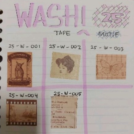 

[Chacha] Washi Tape isolasi selotip washitape sampel 25mm 2,5cm panjang 50cm journaling bujo bullet journal art craft