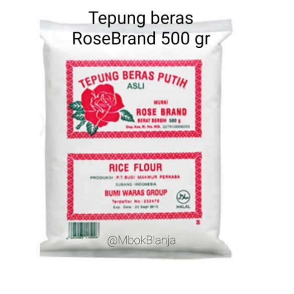 

tepung beras putih premium Rosebrand 500 gram