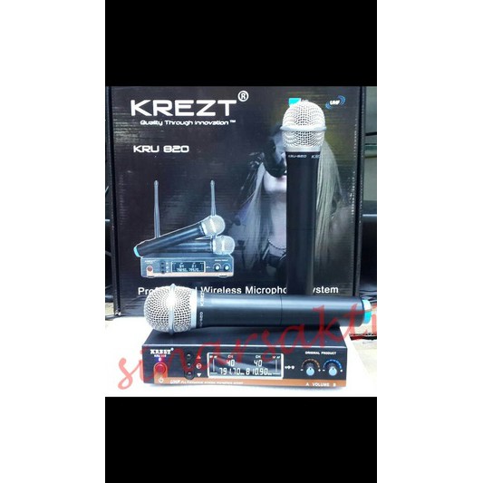 Murah Mic wireless Krezt KRU 820 ( Handheld )