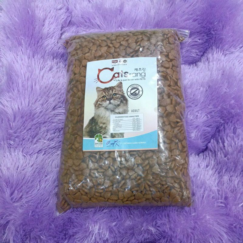 (paket 5kg Repack) CATSRANG ADULT KEMASAN 1000 g REPACK/ DRYFOOD / MAKANAN KUCING