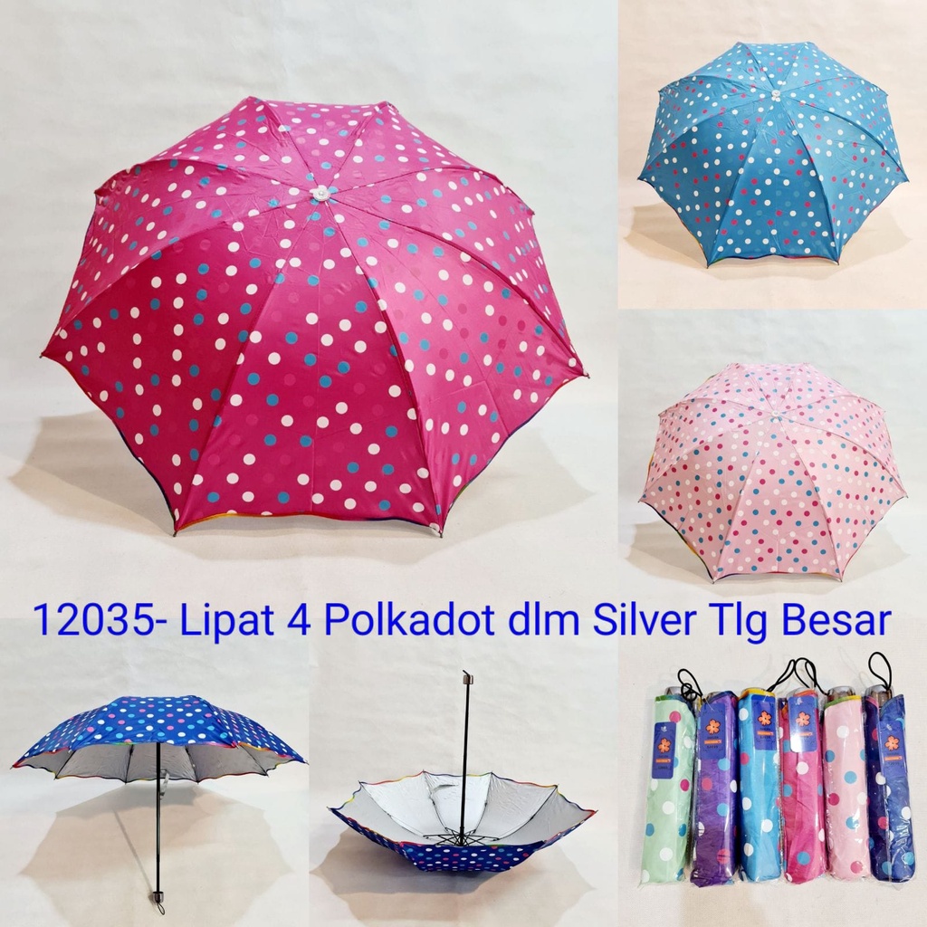 Payung Lipat 3 Motif Polkadot Cantik Payung Polkadot