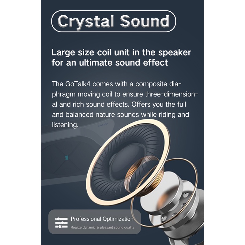 NOECI GoTalk 4 Bluetooth Intercom Helm Gotalk4 Alternatif Ejeas Q7 V6 PRO-4