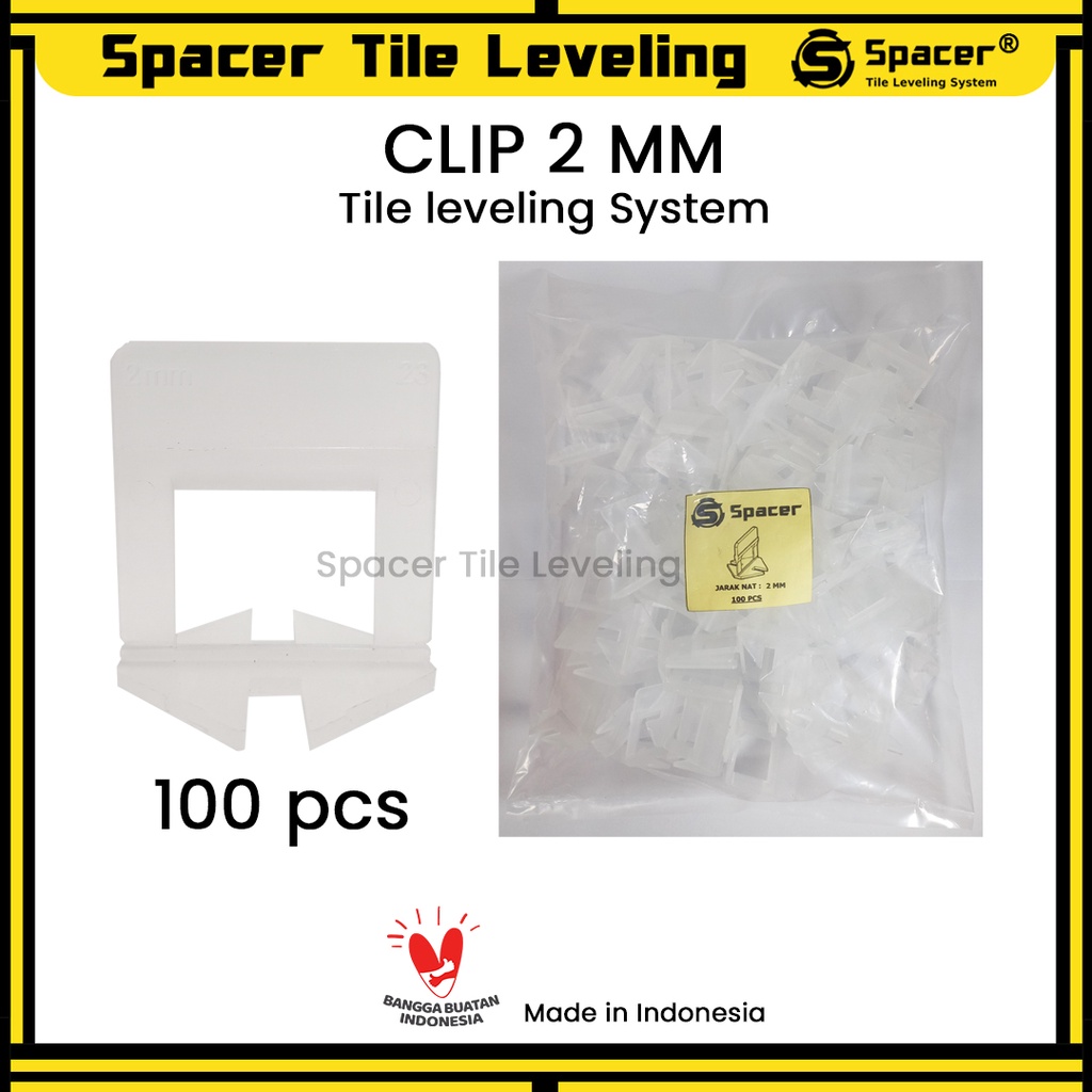 TILE LEVELING SYSTEM CLIP / KLIP/ ALAT PERATA KERAMIK NAT KERAMIK LANTAI 100 PCS
