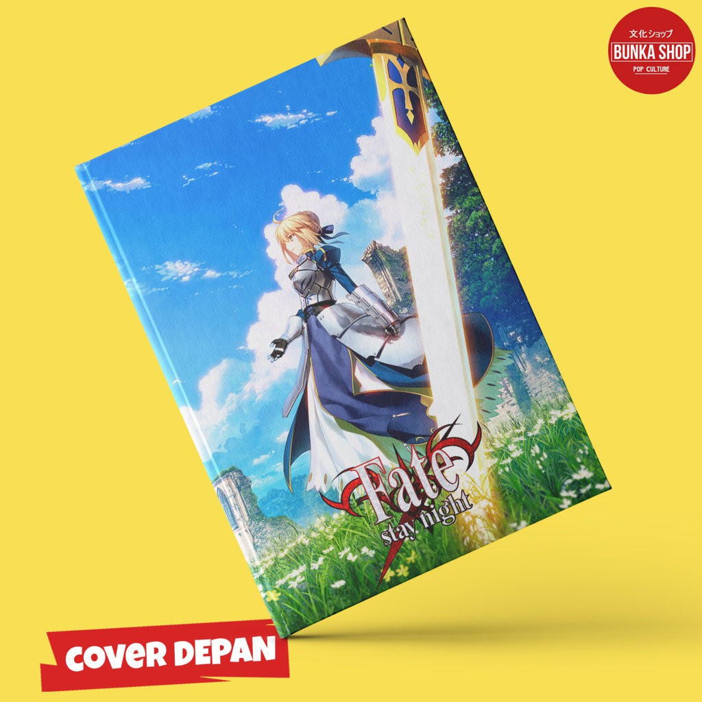 

Note Book HardcoverAnime Fate Stay Night Saber Ukuran A5 Buku Tulis Catatan Murah Gift Couple