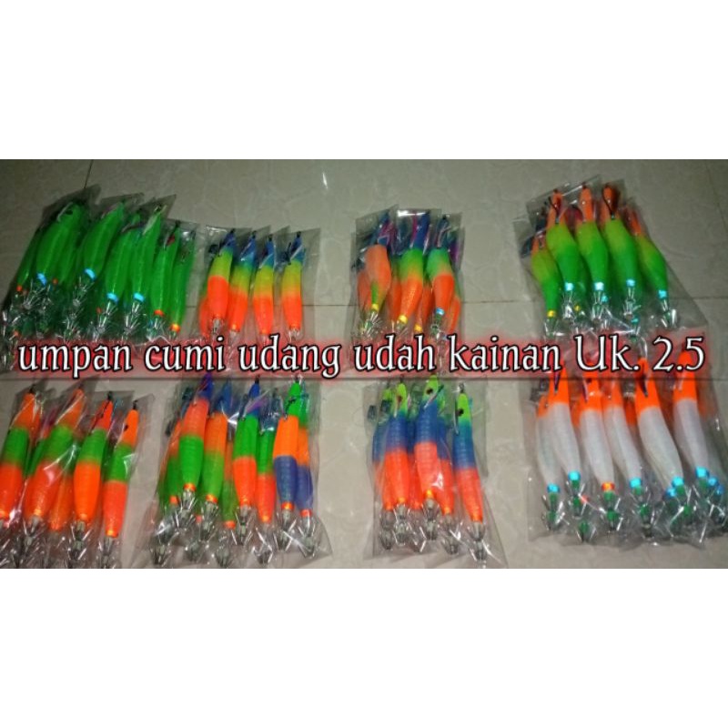 UMPAN CUMI UKURAN 2,5 PELANGI SUDAH BERKAIN TINGGAL PAKAI