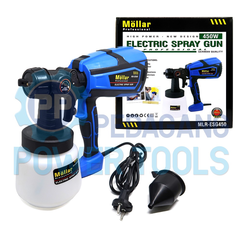 MOLLAR ESG450 ALAT SEMPROT CAT LISTRIK MESIN PAINT SPRAY GUN ELEKTRIK