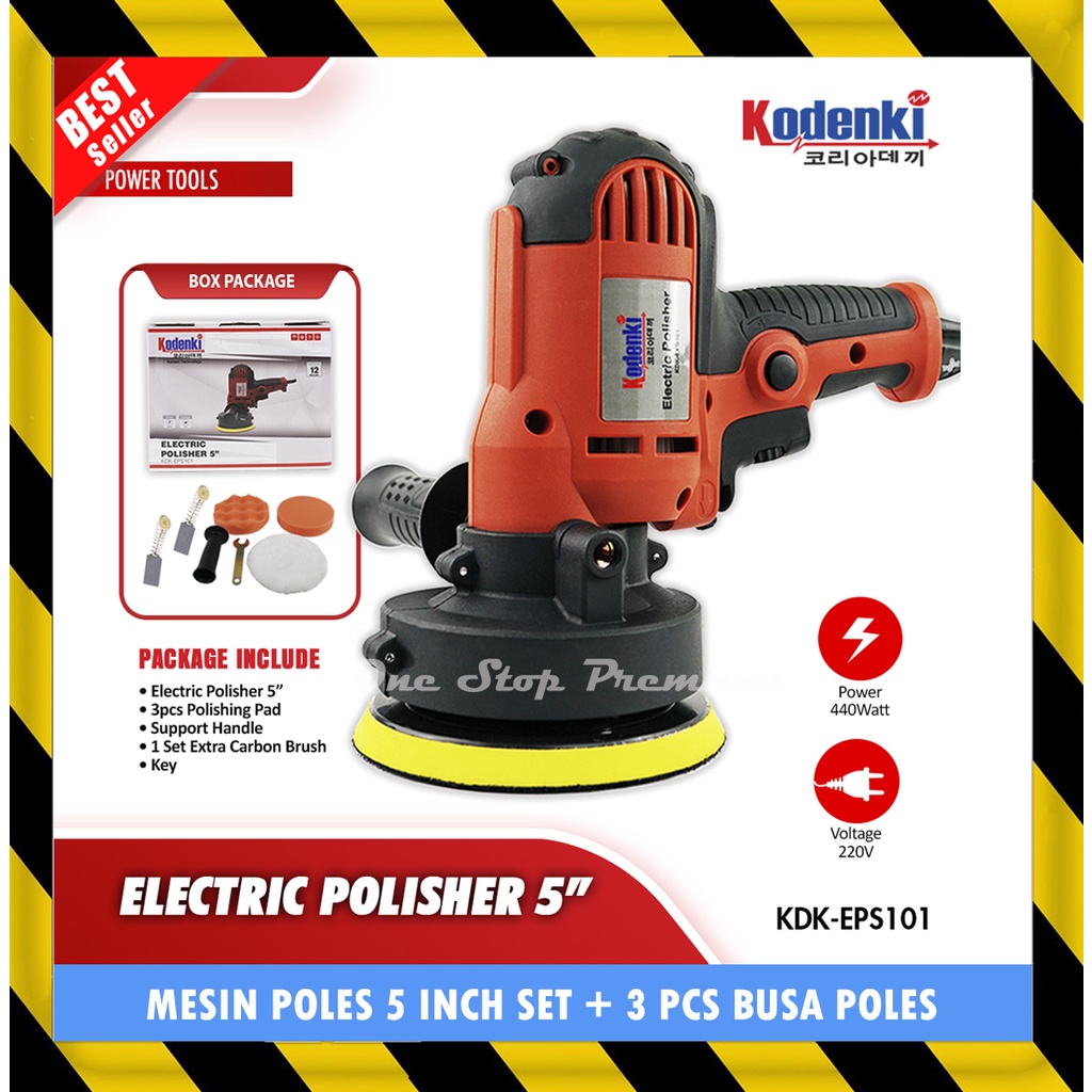 ALAT MESIN POLES CAR POLISHER VARIABLE SPEED 5 INCH BODY KACA MOBIL MOTOR LANTAI MARMER GRANIT