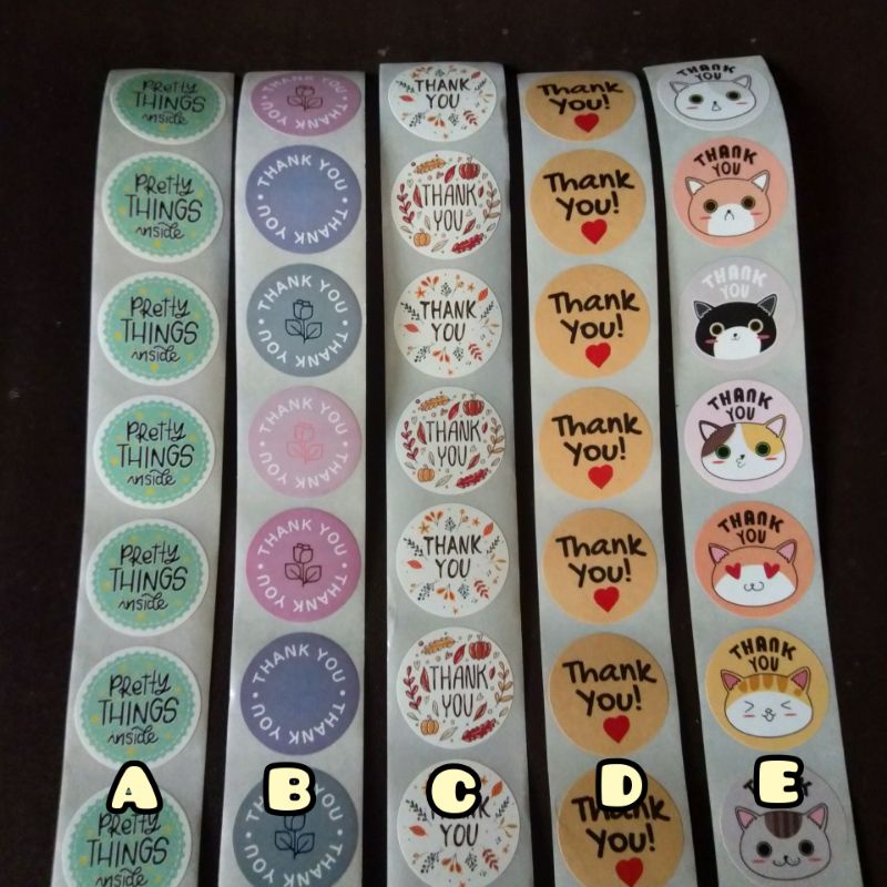 

10Pcs Sticker Label Thank You untuk Paket