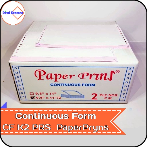 

Kertas Continuous Form 9,5" x 11"/2 2 PLY NCR K2 PRS PaperPryns