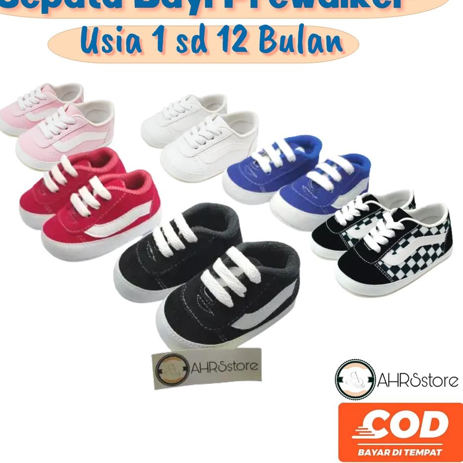 Sepatu Bayi Laki laki 0 12 Bulan Prewalker Anak Perempuan Murah Vans • ELL.6389
