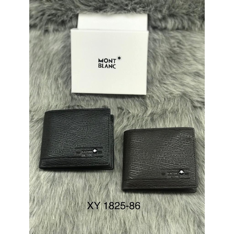 MURAH!! Dompet Kulit Pria Kulit Asli Original - Dompat laki laki MOUNTBLANC pendek Lipat 1825-92