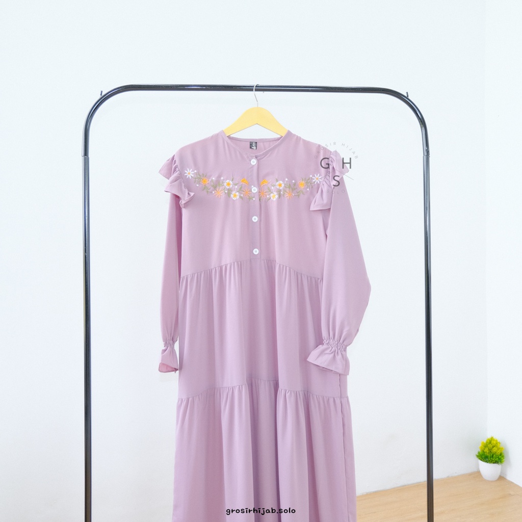 (MSB) GAMIS MOSSA BORDIR MAXY DRESS WANITA PANJANG