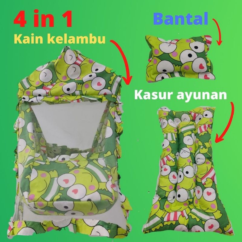 kain ayunan set kelambu plus kasur