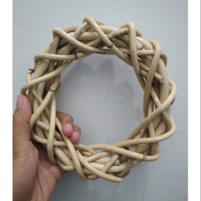 RT03 Ring rotan diameter 15cm rotan lilit bentuk lingkaran bahan mahar Rustic