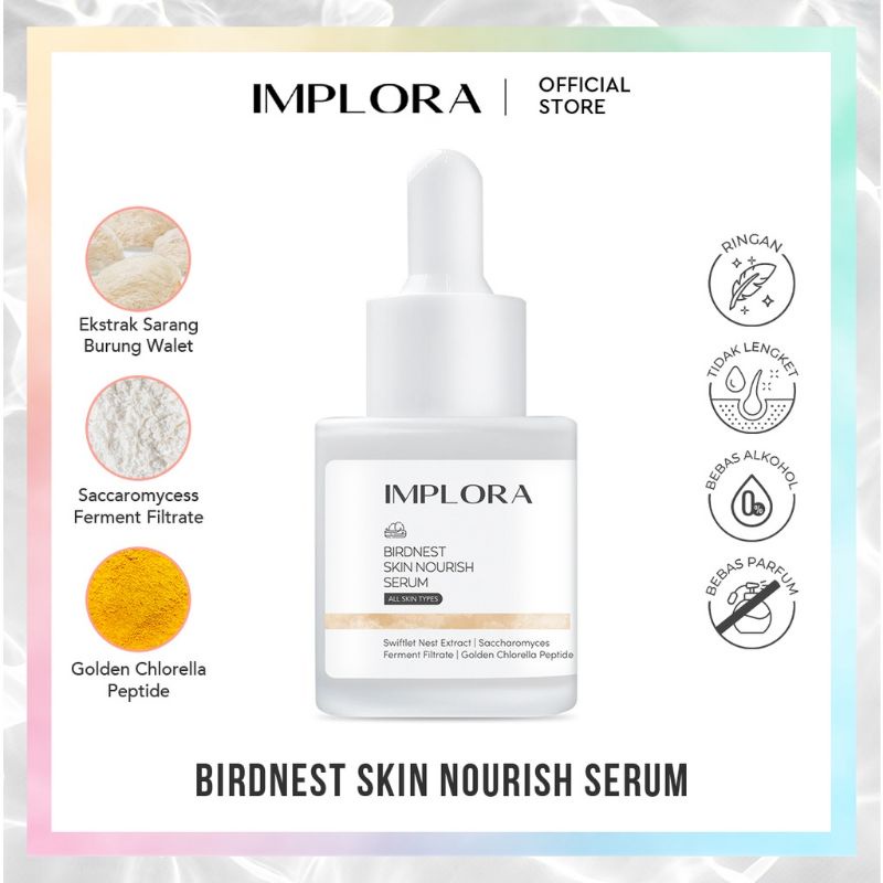 IMPLORA FACE SERUM Serum Wajah Acne Serum Peeling Serum Hydrating Serum Bakuchiol Serum Salmon DNA BPOM-Implo Serum BIRDNEST