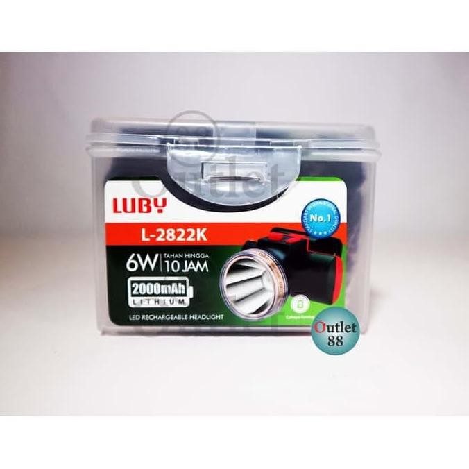 Jualan Luby Senter Kepala Super Terang Led L-2822K Lampu Kuning Murah