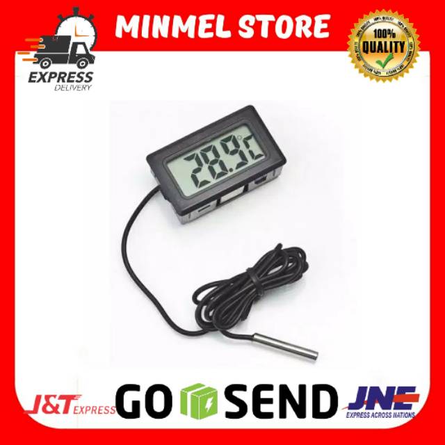 TERMOMETER AQUARIUM THERMOMETER KULKAS RUANGAN KOLAM INKUBATOR PANJANG KABEL 1 METER