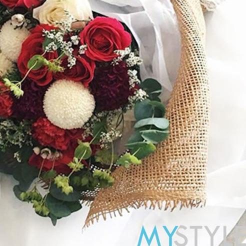 

➦ MYSTYLE KERTAS BUNGA KAIN GONI ZM KARUNG GONI BURLAP 1 ROLL 457CM FLOWER PAPER ✦