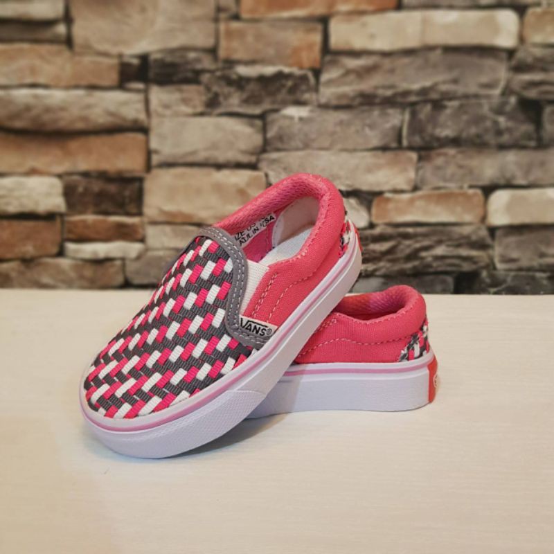 SEPATU ANAK VANS SLIP ON PEREMPUAN PREMIUM HIGH QUALITY SEPATU SLIP ON ANAK PINK