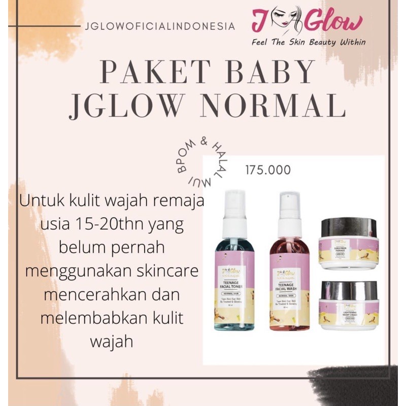 J GLOW PAkET WAJAH  //JGLOW// BABY JGLOW NORMAL JW J GLOW // SKINCARE
