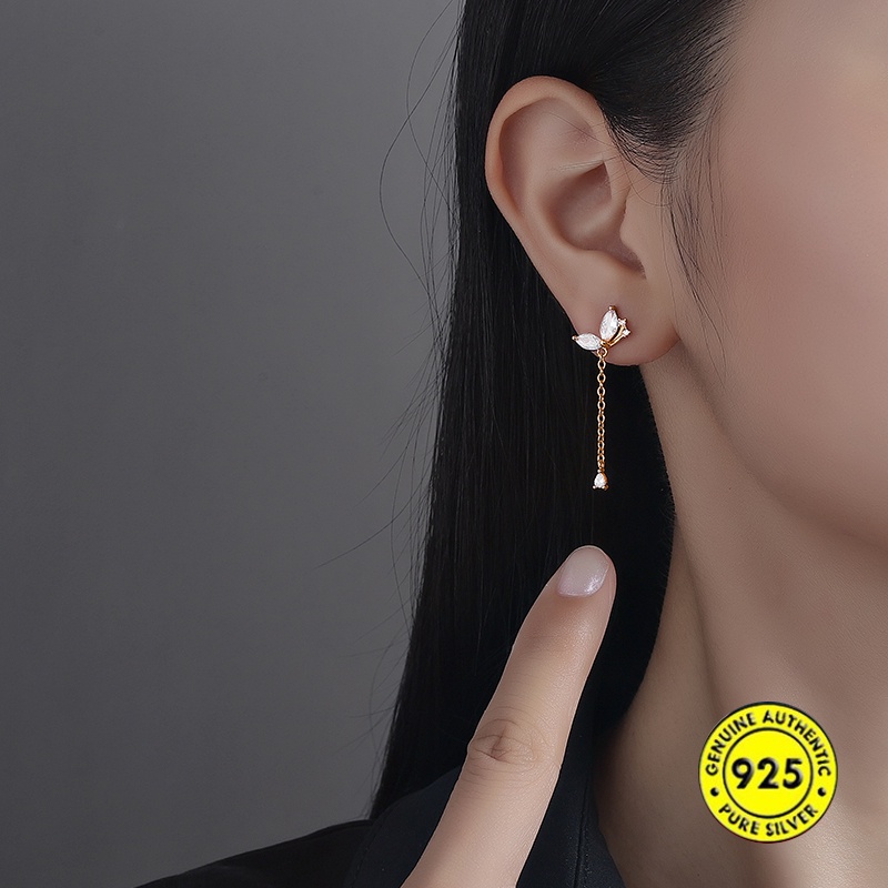 Anting Tusuk Sterling Silver 925 Model Kupu-Kupu Untuk Wanita