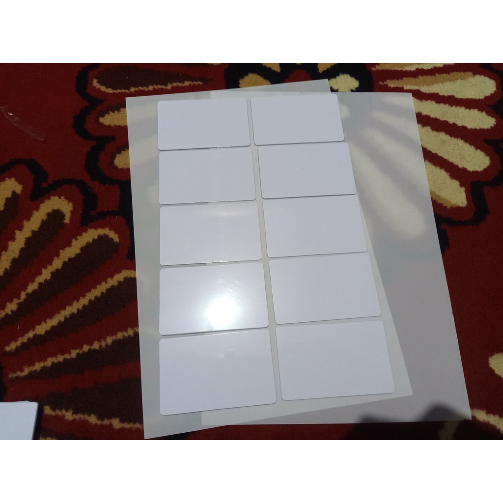 

(Promo) Kertas ID Card 0,78mm (PVC) Sudah di Plong/ Potong