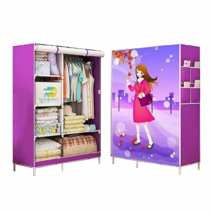 LEMARI BAJU PORTABLE kain plastik / lemari lemari kabinet  / lemari kain pakaian