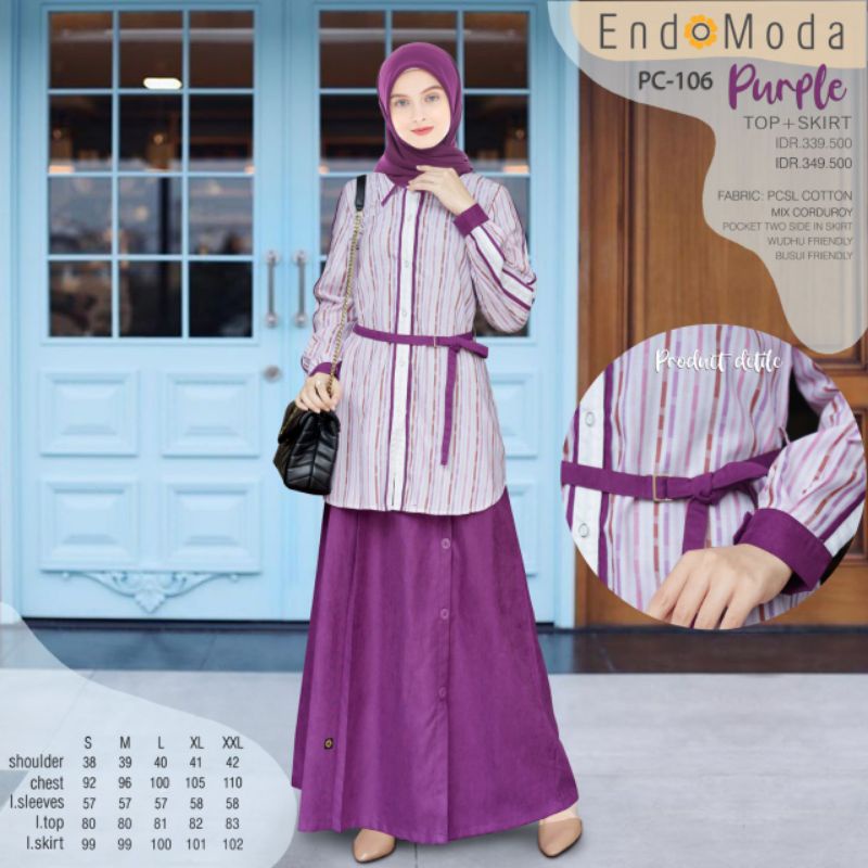 PC 106 Endomoda, Setelan Endomoda Pc 106, Baju Setelan Endomoda PC 106 Original