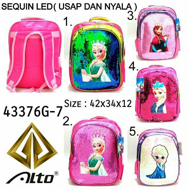 Tas Usap Lampu ALTO Tas SEQUIN ELSA Tas SEQUIN ANNA Tas Sequin LED FROZEN Tas FROZEN Tas lampuFROZEN