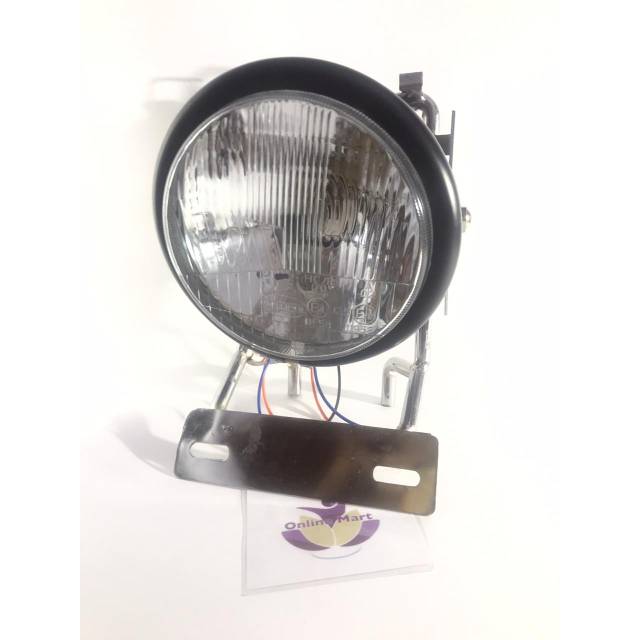 Lampu pesek plus breket tulang cb 100 gl pro megapro tiger hitam