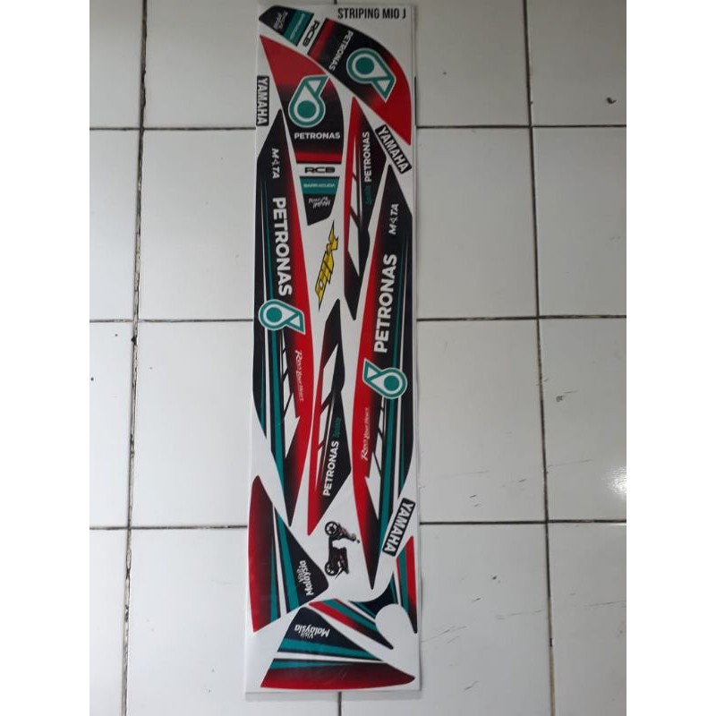 STRIPING STIKER VARIASI MIO J DAN MIO GT MOTIF PETRONAS