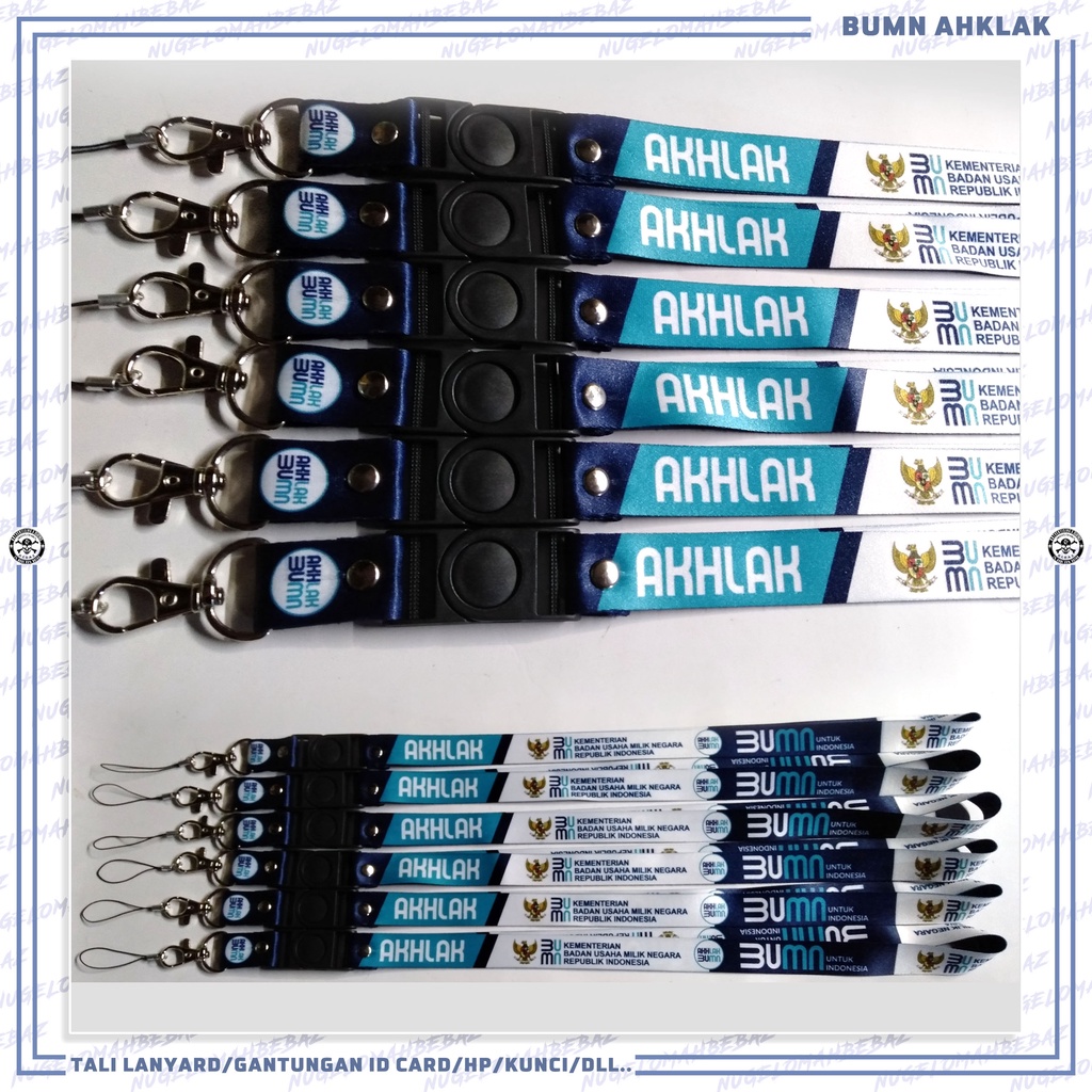 

TALI LANYARD GANTUNGAN ID CARD/HP/KUNCI/DLL.. BUMN AKHLAK