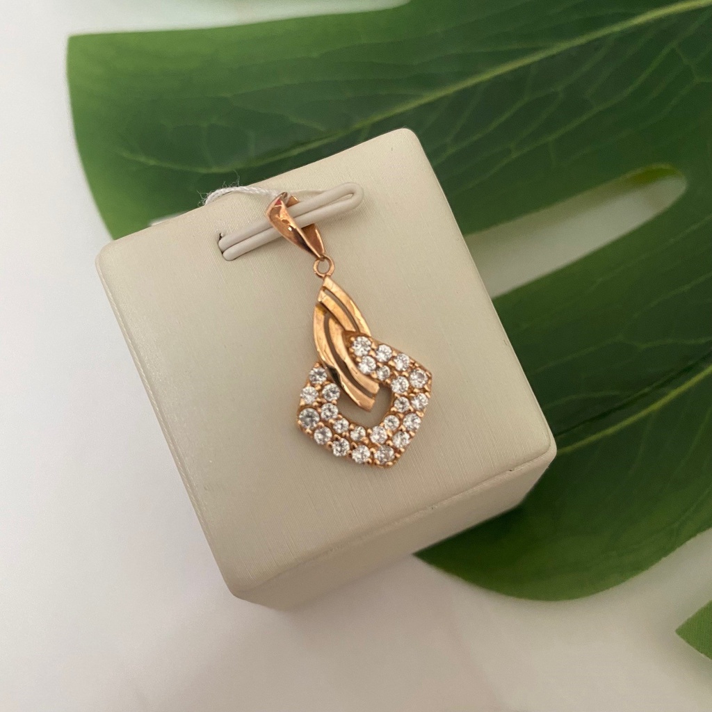 Liontin Pendant Emas Fashion Zircon Kadar 70% 1.89 Gram