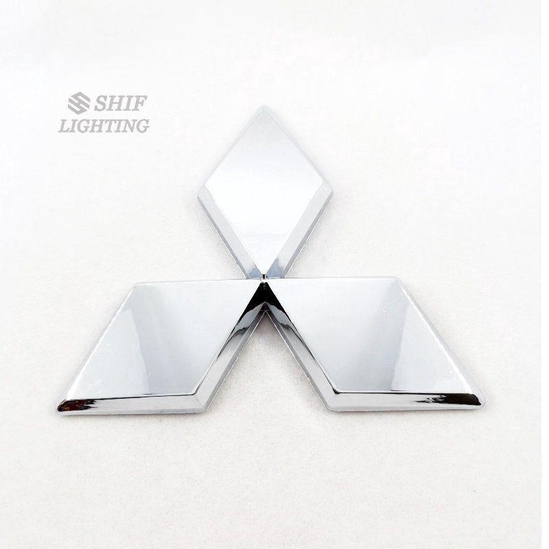 1pc Stiker Emblem Badge Krom Abs Untuk Bagasi Mitsubishi